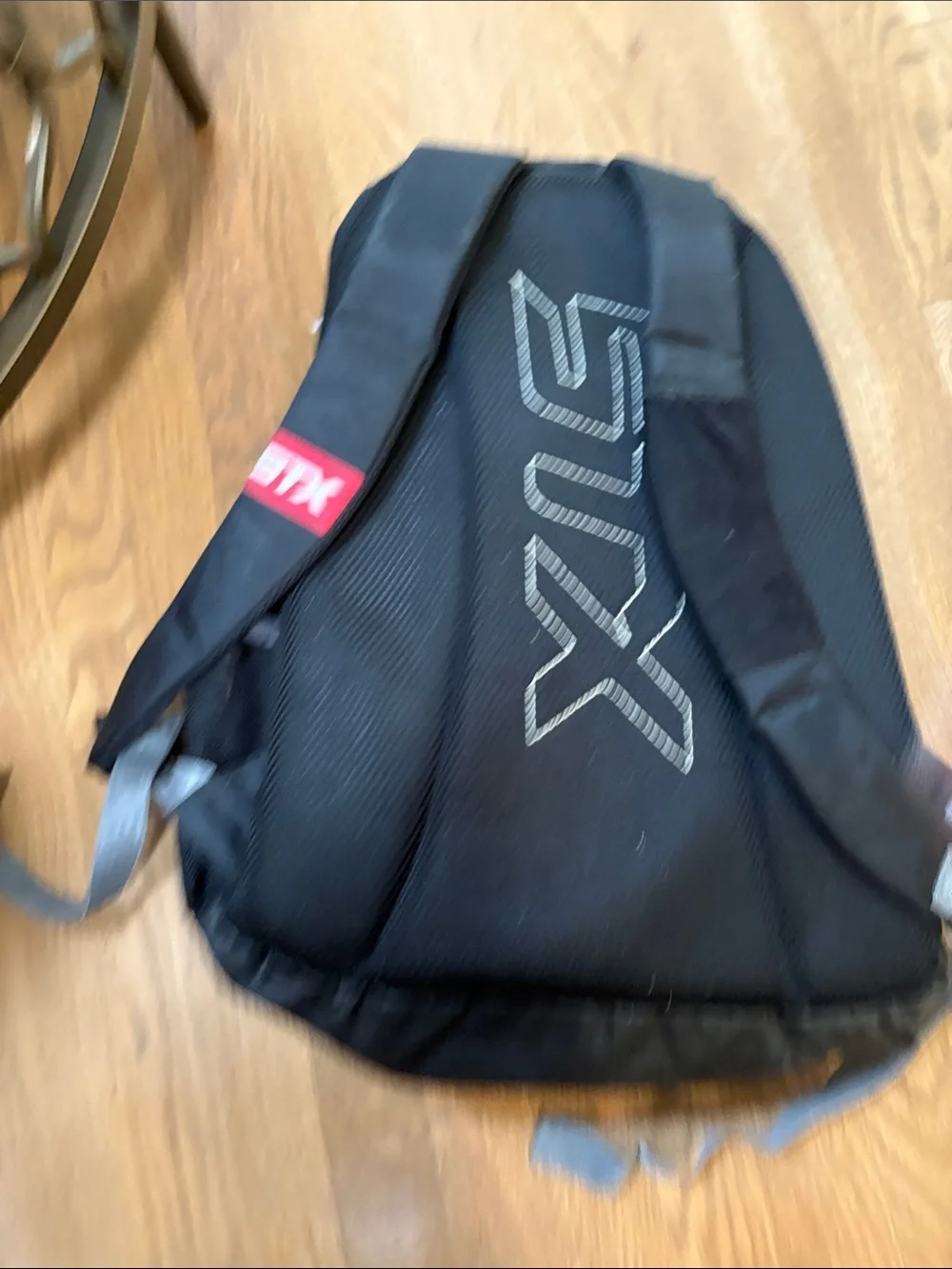 Black and Gray Men's LaCrosse Backpack with Front Pocket
